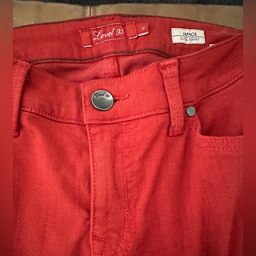 Level 99 Janice Ultra Skinny Burnt Orange Jeans - Picture 16 of 16